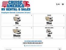 Tablet Screenshot of cruiseamerica.com